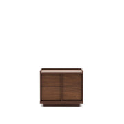 Nachttisch Onix 2 Schubladen aus Walnussfurnier dunkles Finish 60 x 47 cm FSC Mix Credit von Kave Home – Produktbild 6