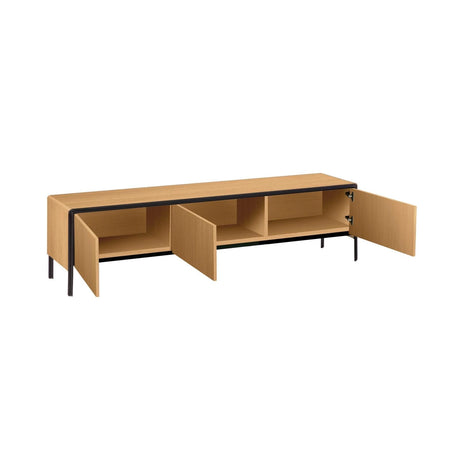 Nadyria TV-Schrank 3 Türen Eichenfurnier und Stahl mit schwarzem Finish 180 x 50 cm von Kave Home – Produktbild 5