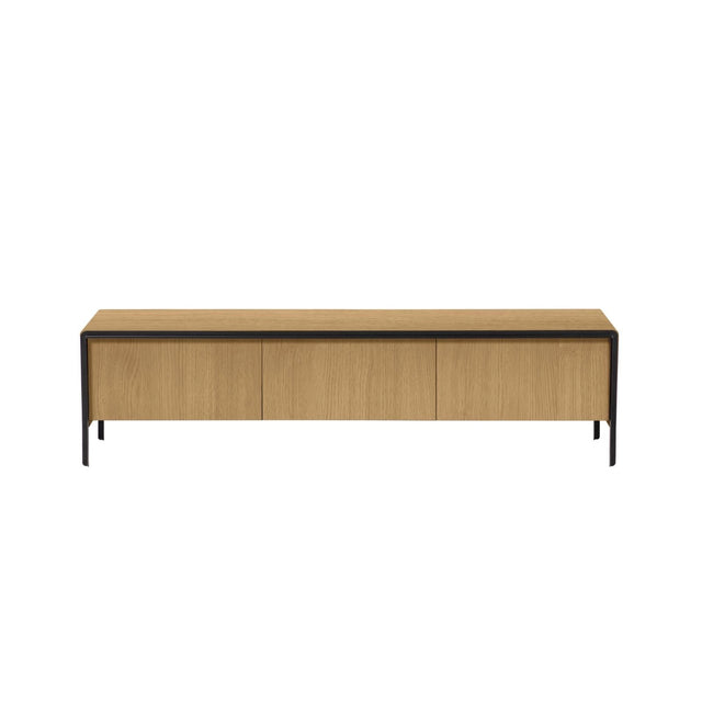 Nadyria TV-Schrank 3 Türen Eichenfurnier und Stahl mit schwarzem Finish 180 x 50 cm von Kave Home – Produktbild 6