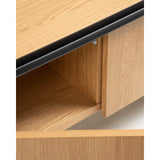 Nadyria TV-Schrank 3 Türen Eichenfurnier und Stahl mit schwarzem Finish 180 x 50 cm von Kave Home – Produktbild 9