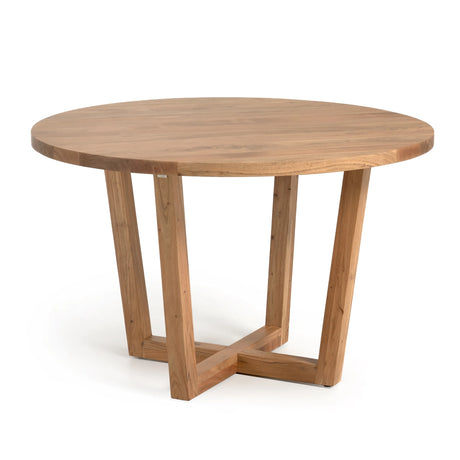 Nahla runder Tisch aus massivem Akazienholz mit natürlichem Finish Ø 120 cm von Kave Home – Produktbild 1