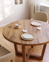 Nahla runder Tisch aus massivem Akazienholz mit natürlichem Finish Ø 120 cm von Kave Home – Produktbild 3