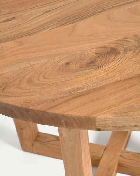 Nahla runder Tisch aus massivem Akazienholz mit natürlichem Finish Ø 120 cm von Kave Home – Produktbild 7