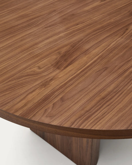 Nealy runder Tisch aus Nussbaumfurnier mit dunklem Finish Ø 150 cm von Kave Home – Produktbild 13