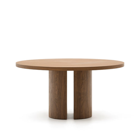 Nealy runder Tisch aus Nussbaumfurnier mit dunklem Finish Ø 150 cm von Kave Home – Produktbild 6