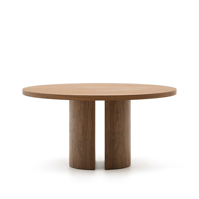 Nealy runder Tisch aus Nussbaumfurnier mit dunklem Finish Ø 150 cm von Kave Home – Produktbild 6