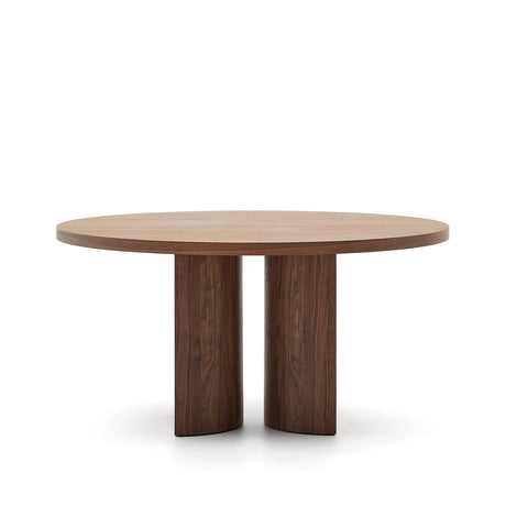 Nealy runder Tisch aus Nussbaumfurnier mit naturfarbenem Finish Ø 150 cm von Kave Home – Produktbild 10