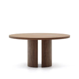 Nealy runder Tisch aus Nussbaumfurnier mit naturfarbenem Finish Ø 150 cm von Kave Home – Produktbild 6