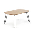 Novac ausziehbarer Tisch 140 (220) x 90 cm mit Eichenfurnier und schwarzen Stahlbeinen von Kave Home – Produktbild 6