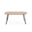 Novac ausziehbarer Tisch 140 (220) x 90 cm mit Eichenfurnier und schwarzen Stahlbeinen von Kave Home – Produktbild 8