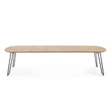 Novac ausziehbarer Tisch 170 (320) x 100 cm mit Eichenfurnier und schwarzen Stahlbeinen von Kave Home – Produktbild 11