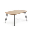 Novac ausziehbarer Tisch 170 (320) x 100 cm mit Eichenfurnier und schwarzen Stahlbeinen von Kave Home – Produktbild 6