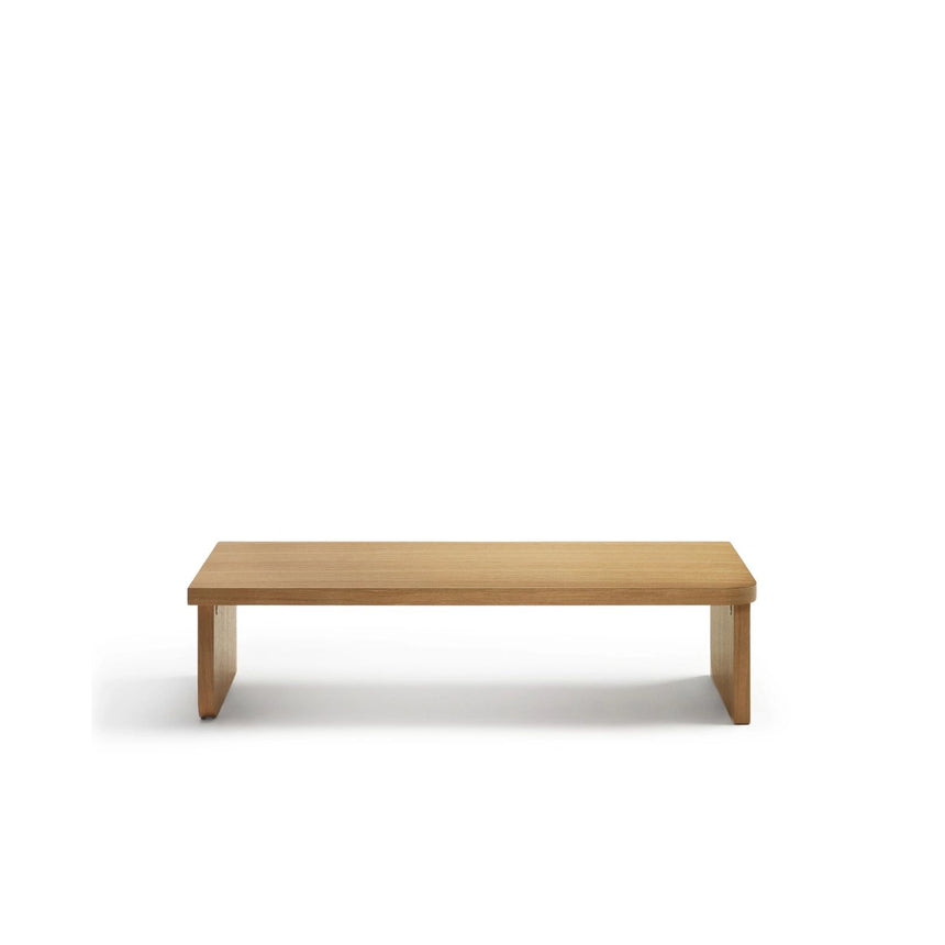 Oaq Couchtisch aus Eichenfurnier mit natürlichem Finish 140 x 75 cm FSC Mix Credit von Kave Home – Bild 7