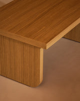 Oaq Couchtisch aus Eichenfurnier mit natürlichem Finish 89 x 62 cm FSC Mix Credit von Kave Home – Bild 3