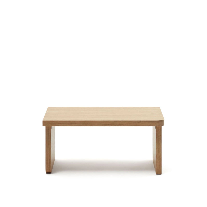 Oaq Couchtisch aus Eichenfurnier mit natürlichem Finish 89 x 62 cm FSC Mix Credit von Kave Home – Bild 6