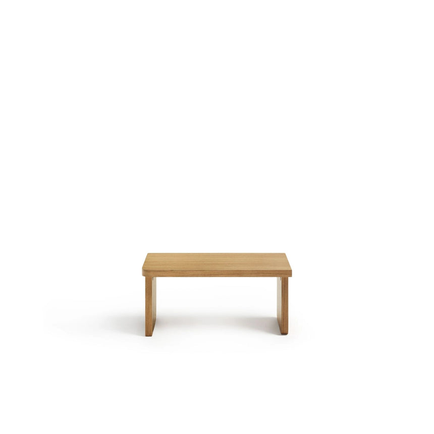 Oaq Couchtisch aus Eichenfurnier mit natürlichem Finish 89 x 62 cm FSC Mix Credit von Kave Home – Bild 7