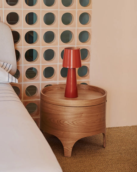 Octavia Nachttisch aus Eschenfurnier Ø 55 cm von Kave Home – Produktbild 6