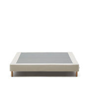Ofelia Bettgestell mit abnehmbarem Bezug, beige, mit Füßen aus massivem Buchenholz für Matratze 160 x 200 cm  von Kave Home – Produktbild 9