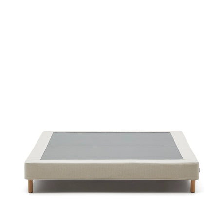 Ofelia Bettgestell mit abnehmbarem Bezug, beige, mit Füßen aus massivem Buchenholz für Matratze 160 x 200 cm  von Kave Home – Produktbild 9