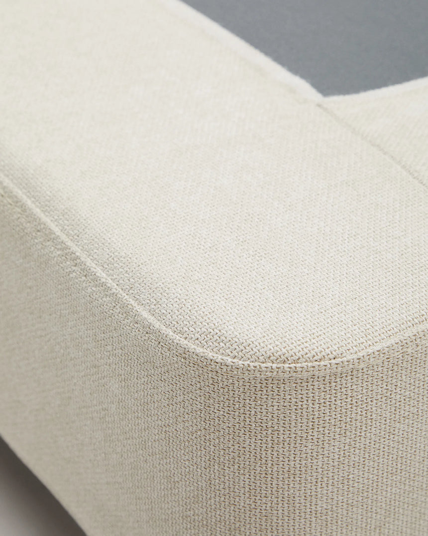 Ofelia Bettgestell mit abnehmbarem Bezug, beige, mit Füßen aus massivem Buchenholz für Matratze 90 x 200 cm FSC Mix Credit von Kave Home – Produktbild 3