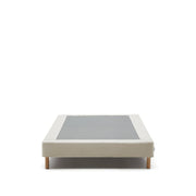 Ofelia Bettgestell mit abnehmbarem Bezug, beige, mit Füßen aus massivem Buchenholz für Matratze 90 x 200 cm FSC Mix Credit von Kave Home – Produktbild 8
