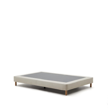 Ofelia Bettgestell mit abnehmbarem Bezug, beige, mit Füßen aus massivem Buchenholz für Matratze 90 x 200 cm FSC Mix Credit von Kave Home – Produktbild 9