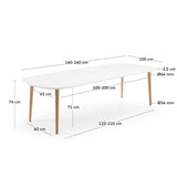 Oqui Ausziehtisch 160 (260) x 100 cm von Kave Home – Bild 3