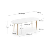 Oqui Ovaler Ausziehtisch 120 (200) x 90 cm von Kave Home – Bild 2