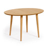 Oqui ovaler Ausziehtisch aus Eichenfurnier mit Beinen aus Massivholz Ø 120 (200) x 90 cm von Kave Home – Bild 1