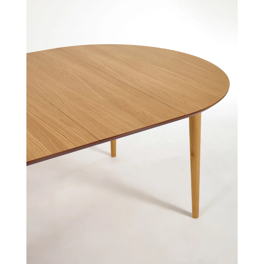 Oqui ovaler Ausziehtisch aus Eichenfurnier mit Beinen aus Massivholz Ø 120 (200) x 90 cm von Kave Home – Bild 13