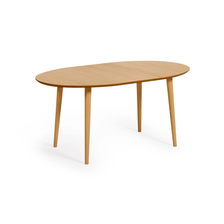 Oqui ovaler Ausziehtisch aus Eichenfurnier mit Beinen aus Massivholz Ø 120 (200) x 90 cm von Kave Home – Bild 5