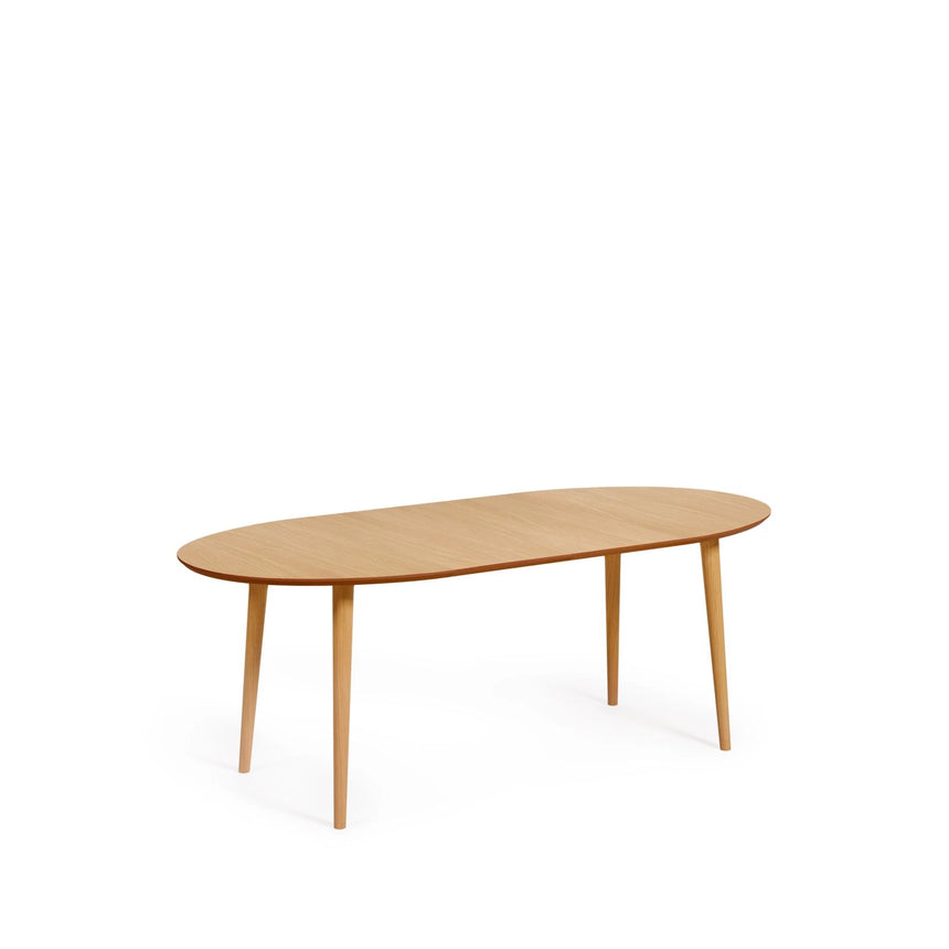 Oqui ovaler Ausziehtisch aus Eichenfurnier mit Beinen aus Massivholz Ø 120 (200) x 90 cm von Kave Home – Bild 8