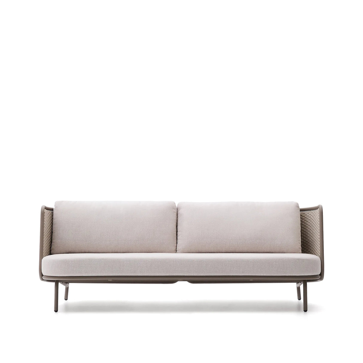 Outdoor-3-Sitzer-Sofa Sedalis aus Aluminium und taupefarbenem Seil 210 cm von Kave Home – Produktbild 10