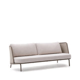 Outdoor-3-Sitzer-Sofa Sedalis aus Aluminium und taupefarbenem Seil 210 cm von Kave Home – Produktbild 12