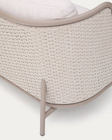 Outdoor-3-Sitzer-Sofa Sedalis aus Aluminium und taupefarbenem Seil 210 cm von Kave Home – Produktbild 4