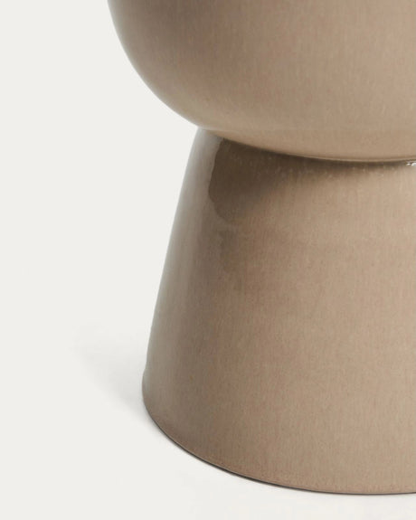 Outdoor-Beistelltisch Mesquida aus Keramik mit ecrufarbener Glasur, Ø 36 cm von Kave Home – Bild 3