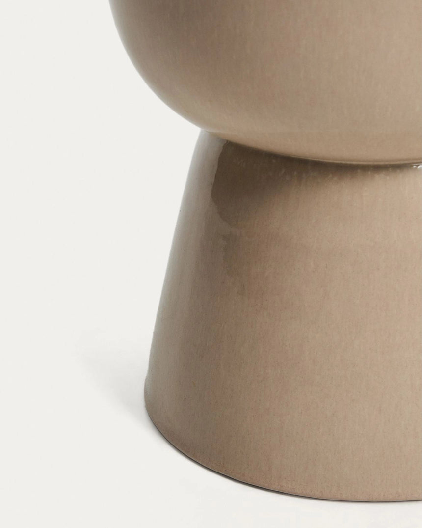 Outdoor-Beistelltisch Mesquida aus Keramik mit ecrufarbener Glasur, Ø 36 cm von Kave Home – Bild 3