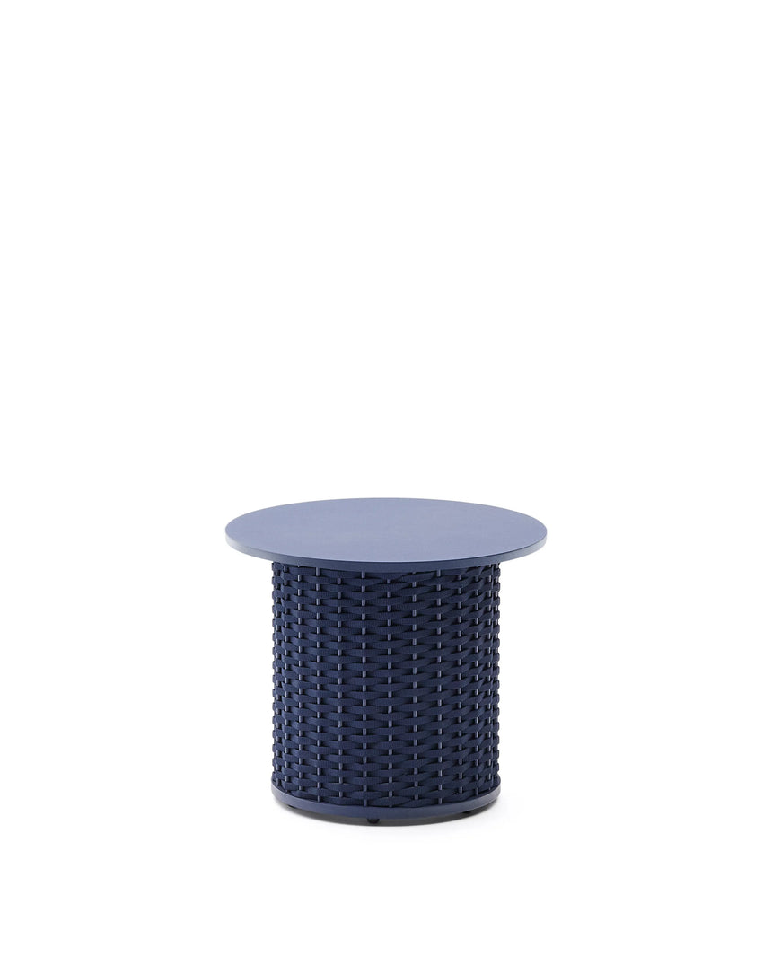 Outdoor-Beistelltisch Sedalis aus Aluminium und blauem Seil Ø50 cm von Kave Home – Produktbild 7