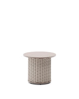 Outdoor-Beistelltisch Sedalis aus Aluminium und taupefarbenem Seil Ø50 cm von Kave Home – Produktbild 8