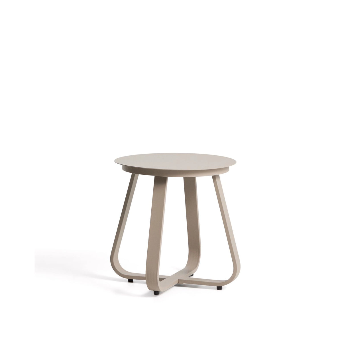 Outdoor Beistelltisch Tamaris aus Aluminium in Taupe Ø 48 cm von Kave Home – Bild 1