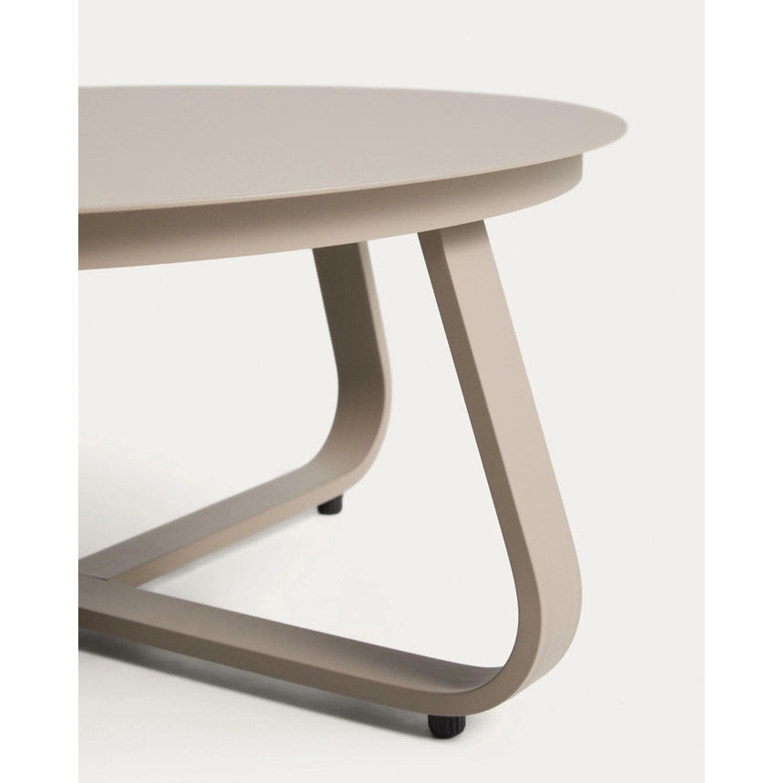 Outdoor Couchtisch Tamaris aus Aluminium in Taupe Ø 80 cm von Kave Home – Bild 4