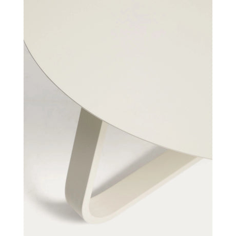 Outdoor Couchtisch Tamaris aus ecrufarbenem Aluminium Ø 80 cm von Kave Home – Bild 6