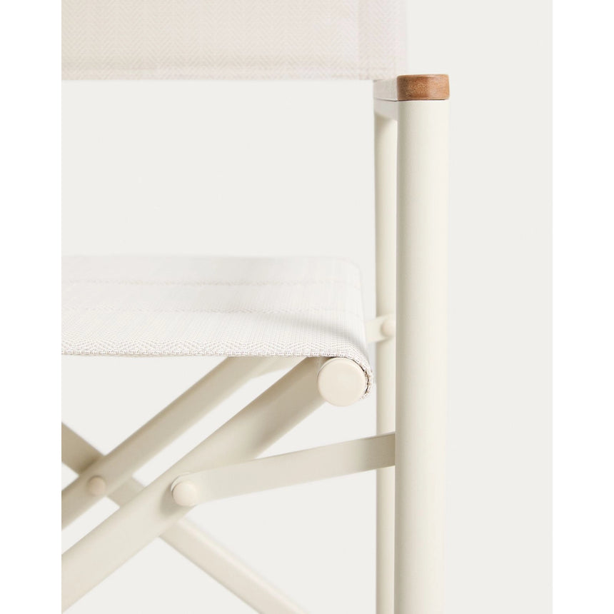 Outdoor-Klappstuhl Tisno aus ecrufarbenem Aluminium und ecrufarbenem Texteline von Kave Home – Bild 13