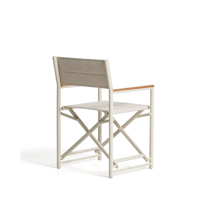 Outdoor-Klappstuhl Tisno aus ecrufarbenem Aluminium und ecrufarbenem Texteline von Kave Home – Bild 5