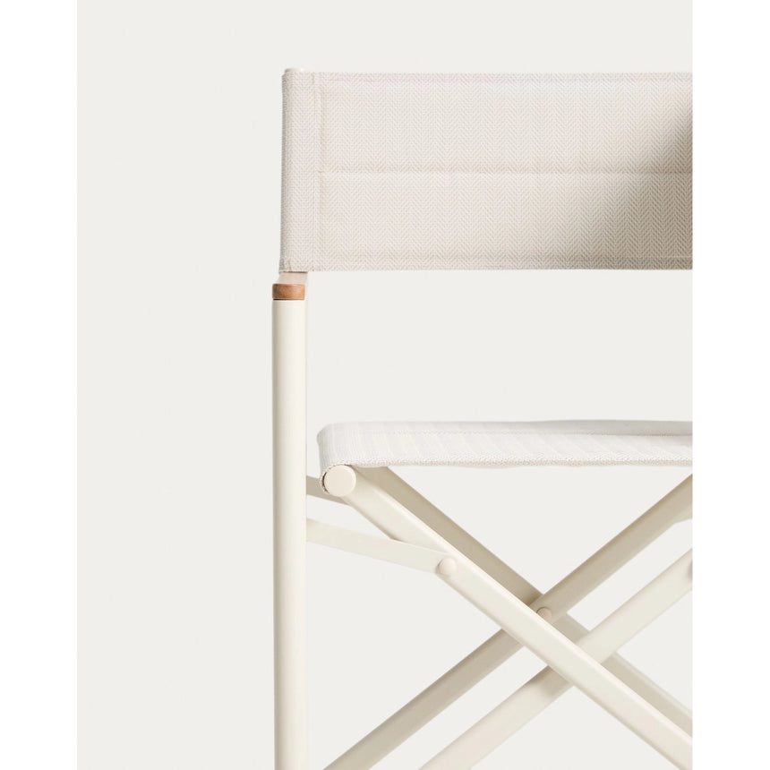 Outdoor-Klappstuhl Tisno aus ecrufarbenem Aluminium und ecrufarbenem Texteline von Kave Home – Bild 9