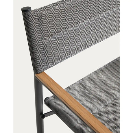 Outdoor-Klappstuhl Tisno aus graphitgrauem Aluminium und grauem Texteline von Kave Home – Bild 11