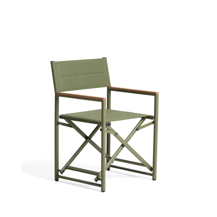 Outdoor-Klappstuhl Tisno aus grünem Aluminium und grünem Texteline von Kave Home – Bild 1