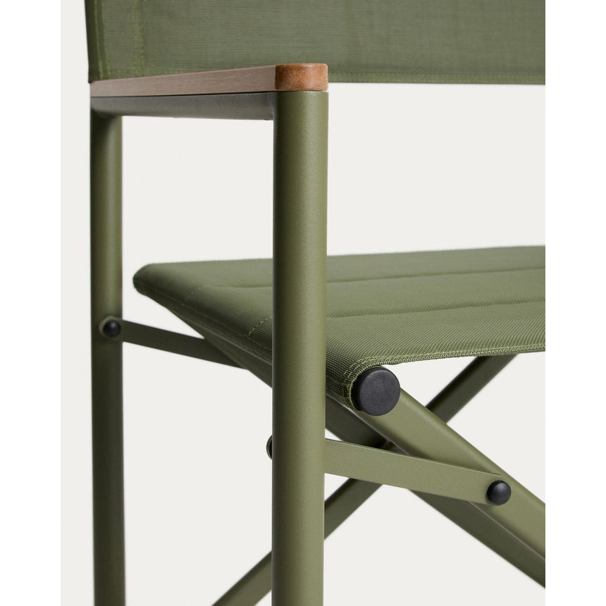 Outdoor-Klappstuhl Tisno aus grünem Aluminium und grünem Texteline von Kave Home – Bild 12