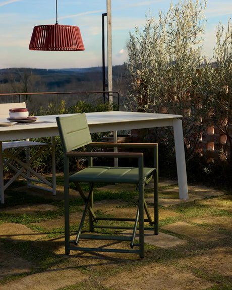 Outdoor-Klappstuhl Tisno aus grünem Aluminium und grünem Texteline von Kave Home – Bild 2