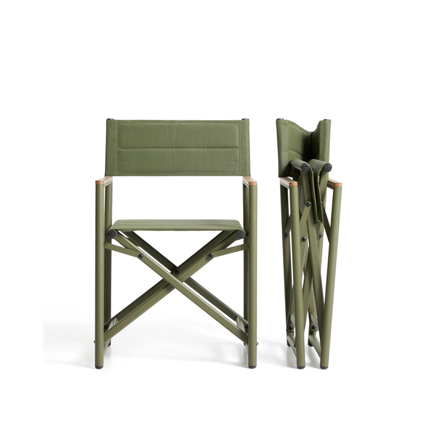 Outdoor-Klappstuhl Tisno aus grünem Aluminium und grünem Texteline von Kave Home – Bild 8